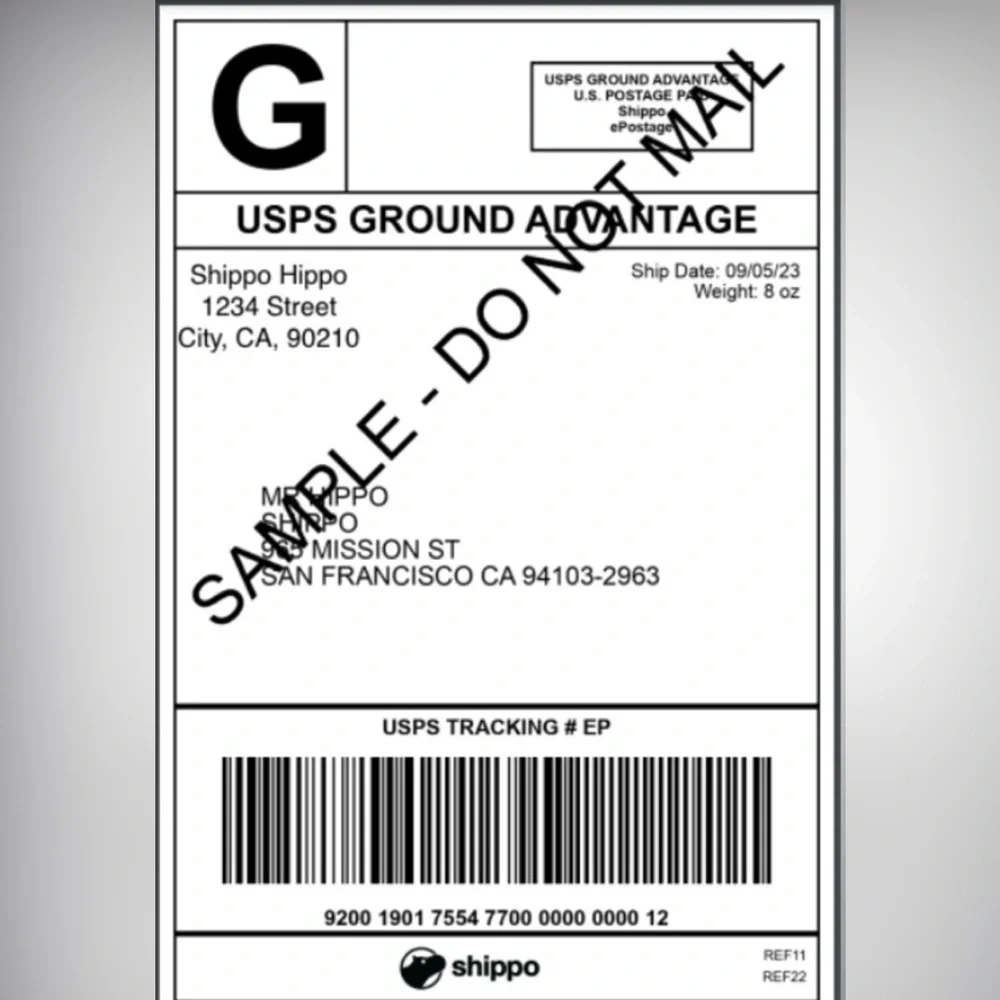 EXTRA USPS Ground Advantage Shipping Label